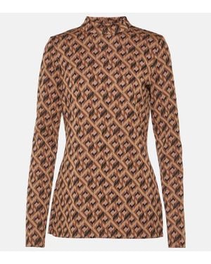 Diane von Furstenberg Bedrucktes Top Birdie - Braun