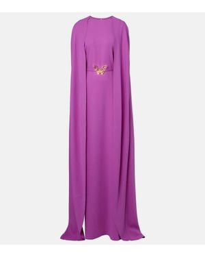 Oscar de la Renta Robe Aus Einem Seidengemisch - Lila