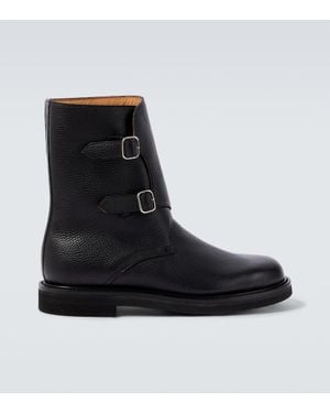 AURALEE Bikerstiefel Aus Leder - Schwarz