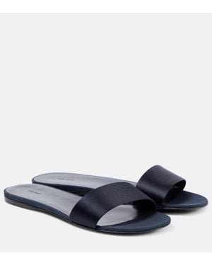 The Row Pantoletten Combo Aus Satin - Blau