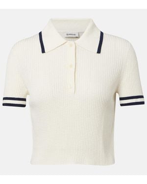 Jonathan Simkhai Whitten Boucle Polo Shirt - White