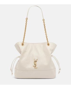 Saint Laurent Schultertasche Jamie Shopping Small Aus Leder - Natur
