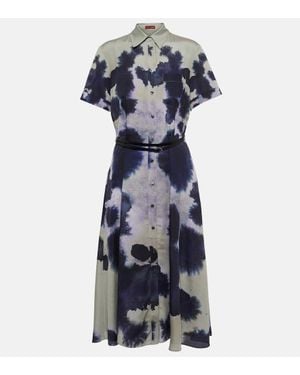 Altuzarra Abito Midi Kiera Con Stampa - Blu