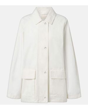 The Row Elodianna Cotton Canvas Jacket - White