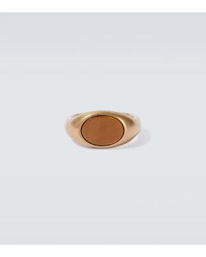 Dries Van Noten Anello Stone Signet - Bianco