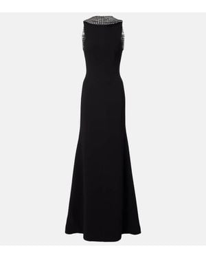 David Koma Embellished Cady Gown - Black