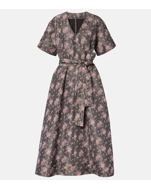 Markarian Midikleid Lunetta Aus Taft - Schwarz
