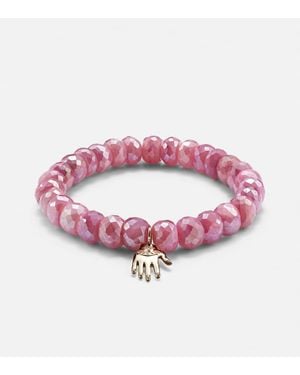 Sydney Evan 14Kt Bracelet With Moonstones And Diamonds - Pink