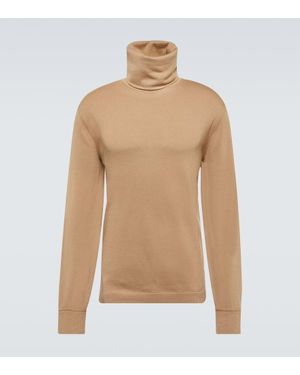 ZEGNA Rollkragenpullover Aus Wolle - Natur