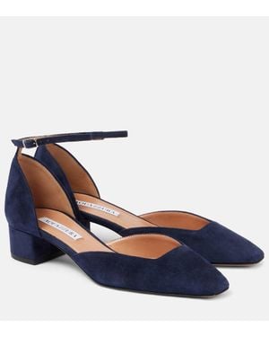Aquazzura Asha 35 Suede Pumps - Blue