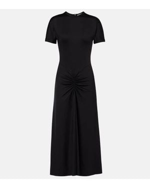 Victoria Beckham Gathered Midi Dress - Black