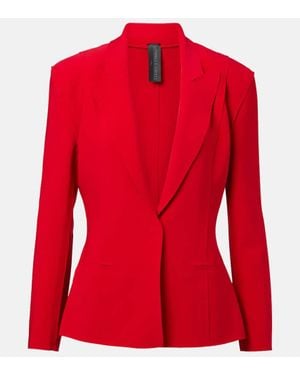 Norma Kamali Single-Breasted Blazer - Red