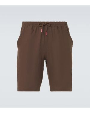 Kiton Linen Shorts - Brown