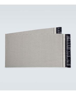 Loro Piana Echarpe En Soie A Franges - Gris