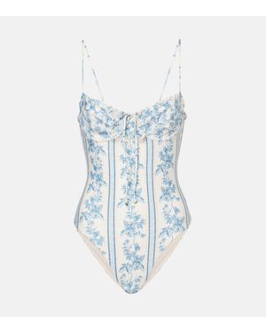 Agua Bendita Ebano Floral Swimsuit - Blue