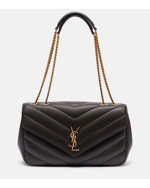 Saint Laurent Lou Lou Medium Leather Shoulder Bag - Black