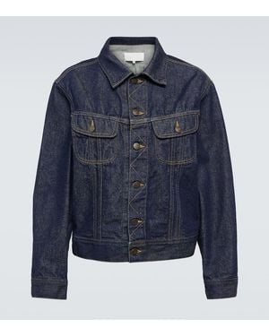 Maison Margiela Cropped Denim Jacket - Blue