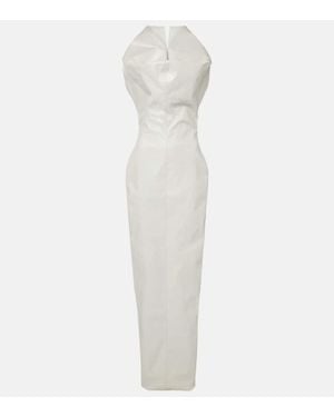 Rick Owens Vestido Sin Mangas Gris Claro Con Cremallera Trasera, Mujer, Talla - Blanco