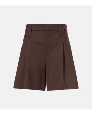 Brunello Cucinelli Bermuda-Shorts Monili Aus Einem Wollgemisch - Braun