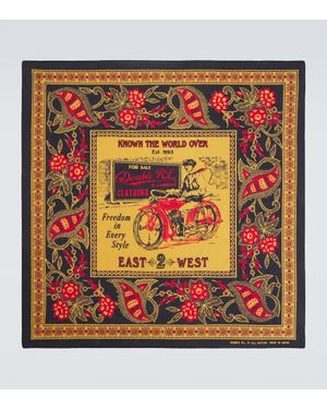 RRL Printed Cotton Scarf - Black