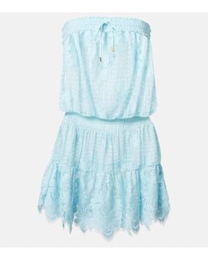 Melissa Odabash Minikleid Isla Aus Spitze - Blau