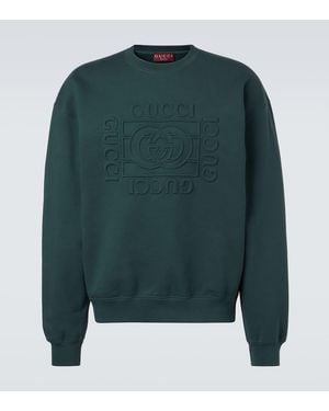 Gucci Interlocking G Cotton Jersey Sweatshirt - Green