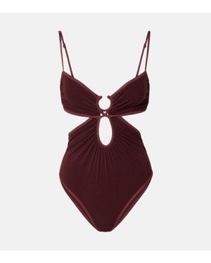 Johanna Ortiz Sunny Days Cutout Gathered Swimsuit