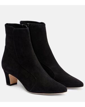 Manolo Blahnik Myconia 50 Suede Ankle Boots - Black