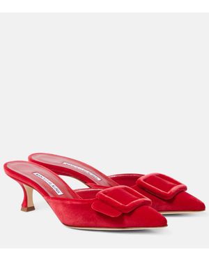 Manolo Blahnik Mules Maysale 50 - Rosso