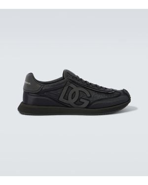 Dolce & Gabbana Sneakers Aus Canvas Mit Leder - Schwarz