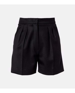 Max Mara High-Rise Shorts Ozieri Aus Schurwolle - Schwarz
