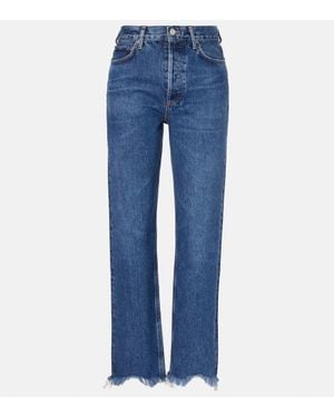 Agolde Jean Droit 90's A Taille Mi-Haute - Bleu