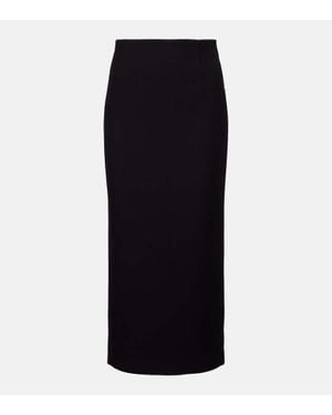 Roland Mouret Pencil Crepe Midi Skirt - Black