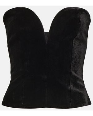 Roland Mouret Velvet Bustier - Black