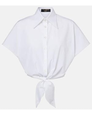 Dolce & Gabbana Cropped-Hemd Aus Einem Baumwollgemisch - Weiß