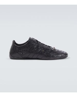 Balenciaga City Studded Leather Sneakers - Black