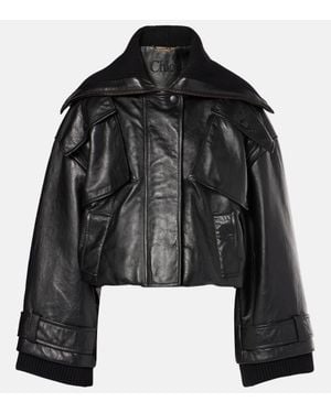 Chloé Bomber Cropped - Nero