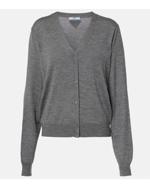 Prada Cardigan Aus Schurwolle - Grau