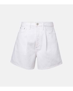 Agolde High-Rise Jeansshorts Rhoda - Weiß