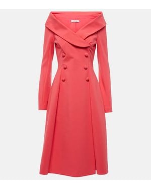 Dorothee Schumacher Off-Shoulder Midi Dress - Red