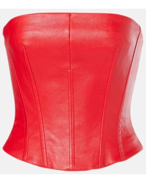 Stouls Rosalia Leather Top - Red