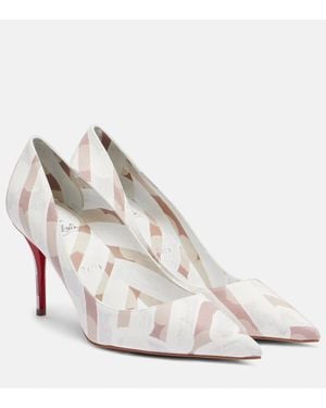 Christian Louboutin Escarpins Miss Z 80 Imprimes - Blanc