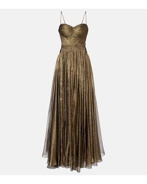 Maria Lucia Hohan Allar Cutout Silk Mousseline Gown - Natural