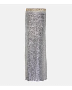 Rabanne Embellished Maxi Skirt - Gray