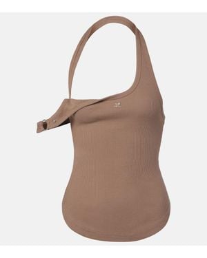 Courreges Top Undressed 90's - Marrone