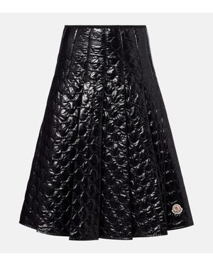 Moncler Quilted Midi Skirt - Black