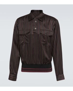 Dries Van Noten Chaqueta A Rayas - Negro