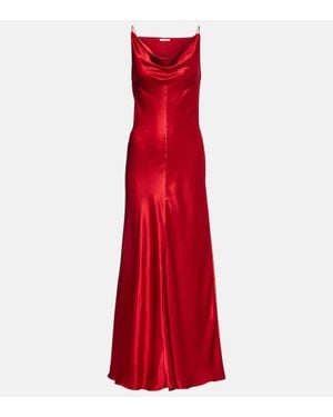 FFORME Emi Satin Maxi Dress - Red