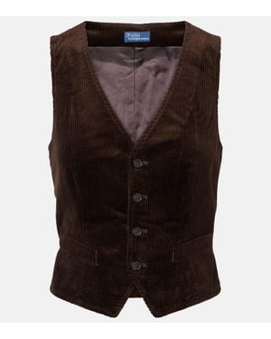 Polo Ralph Lauren Cotton Corduroy Vest - Brown