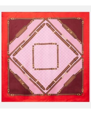 Gucci Printed Silk Scarf - Red